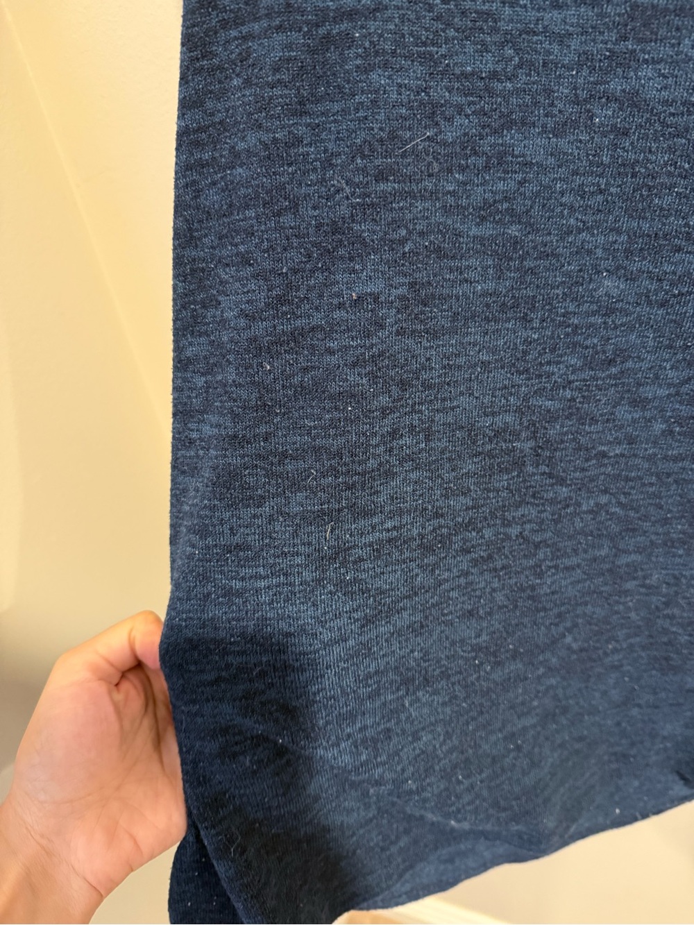 Women’s Blue Mesh-Accent Long Sleeve Top - Picture 3 of 6